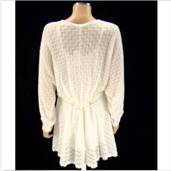 FREE PEOPLE knit dress Snug Bug ivory tassels NEW XS X-Small - Picture 4 of 7